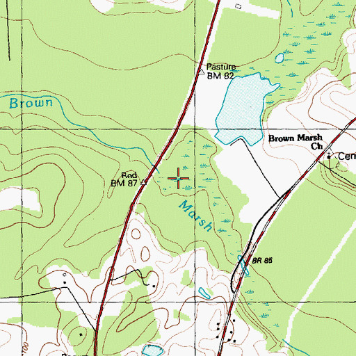 Topographic Map of Whites Creek, NC