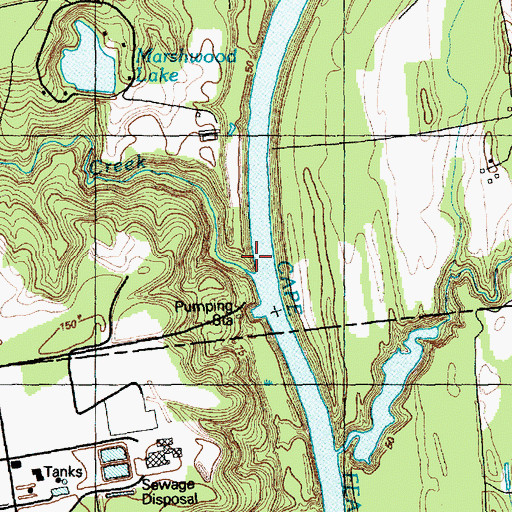 Topographic Map of Willis Creek, NC