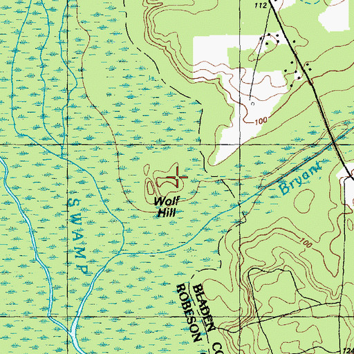 Topographic Map of Wolf Hill, NC