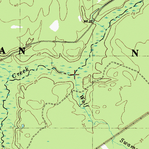 Topographic Map of Wolf Swamp, NC