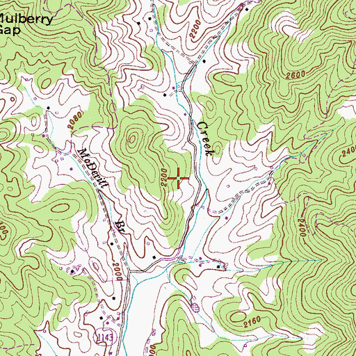 Topographic Map of Madison County, NC