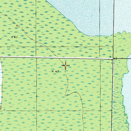 Topographic Map of Croatan National Forest, NC