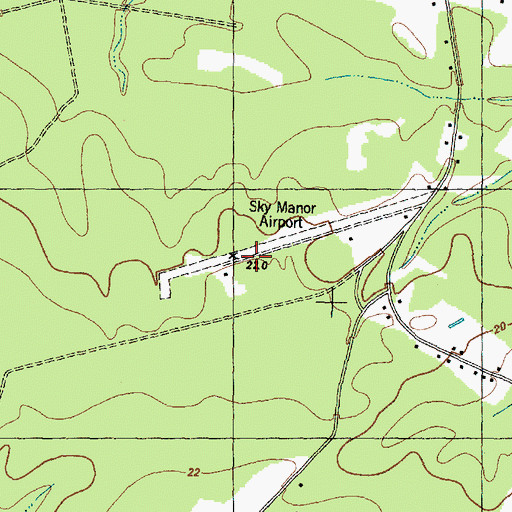 Topographic Map of Sky Manor Airport, NC
