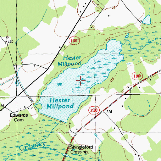 Topographic Map of Hester Millpond, NC