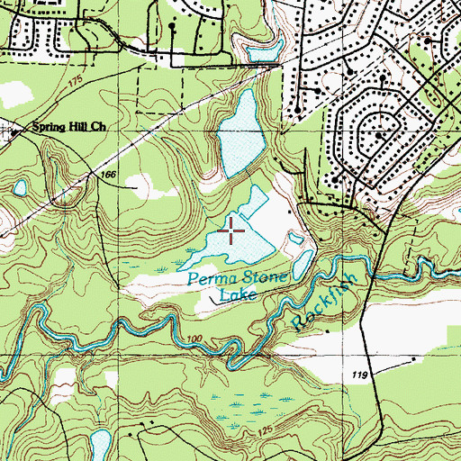 Topographic Map of Perma Stone Lake, NC