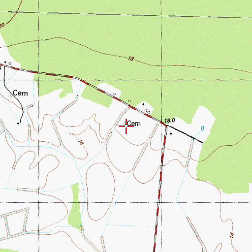 Topographic Map of Chinquapin, NC