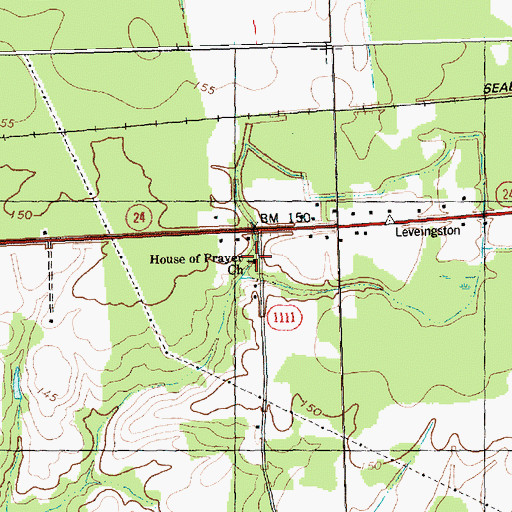 Topographic Map of House of Prayer Church, NC
