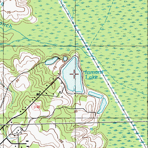 Topographic Map of Inmans Lake, NC