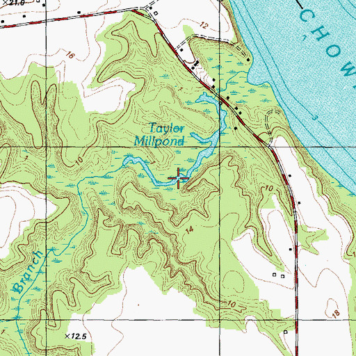 Topographic Map of Taylor Millpond, NC