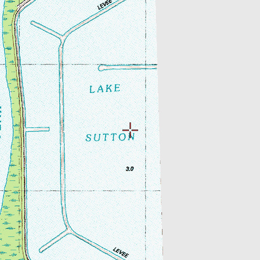 Topographic Map of Lake Sutton, NC