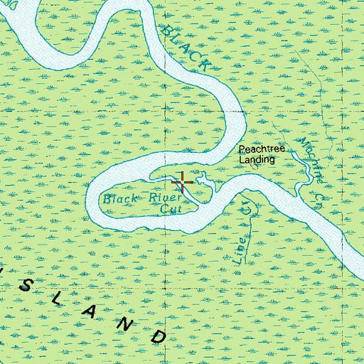 Topographic Map of Black River Cut, NC