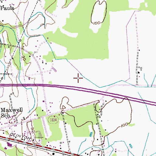 Topographic Map of Cumberland County, NC