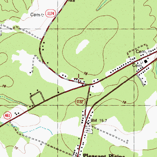 Topographic Map of Hertford County, NC