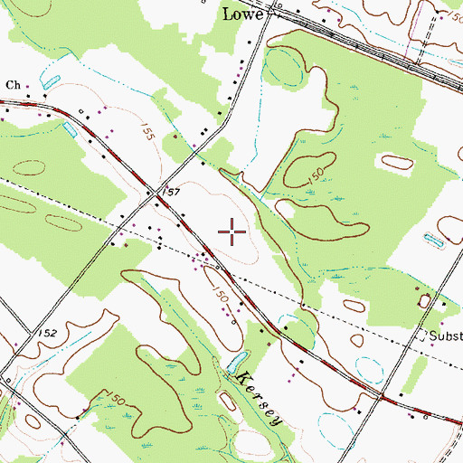 Topographic Map of Robeson County, NC