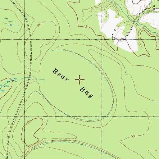 Topographic Map of Bear Bay, NC