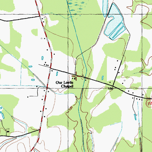 Topographic Map of Our Lords Chapel, NC