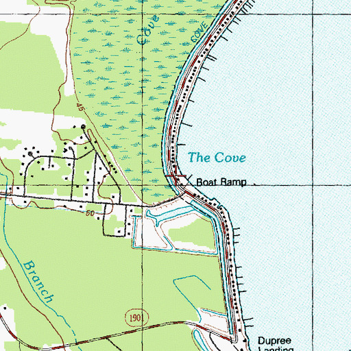 Topographic Map of Cove Canal, NC