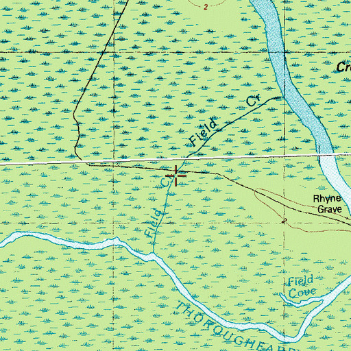 Topographic Map of Field Creek, NC