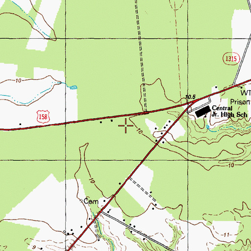 Topographic Map of Lebanon Grove Church, NC