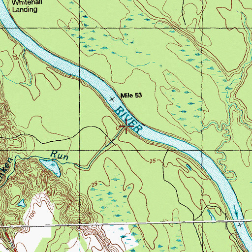 Topographic Map of Drunken Run, NC