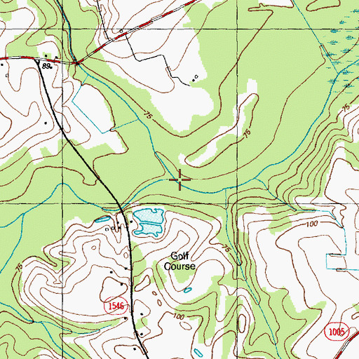 Topographic Map of Big Branch, NC