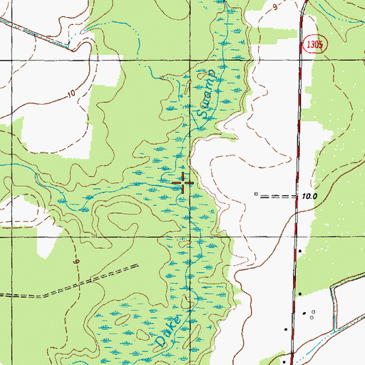 Topographic Map of Middle Swamp, NC