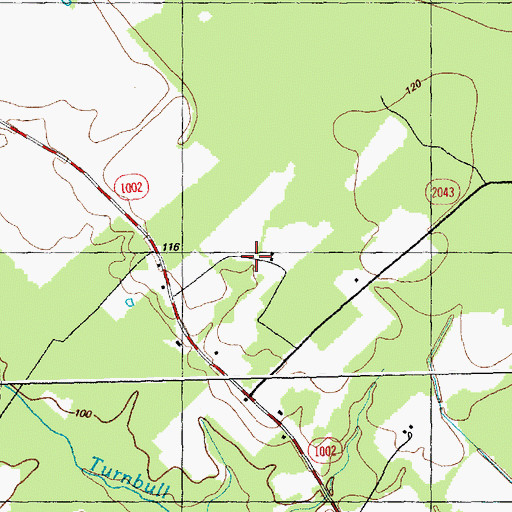Topographic Map of Saint Johns Church, NC