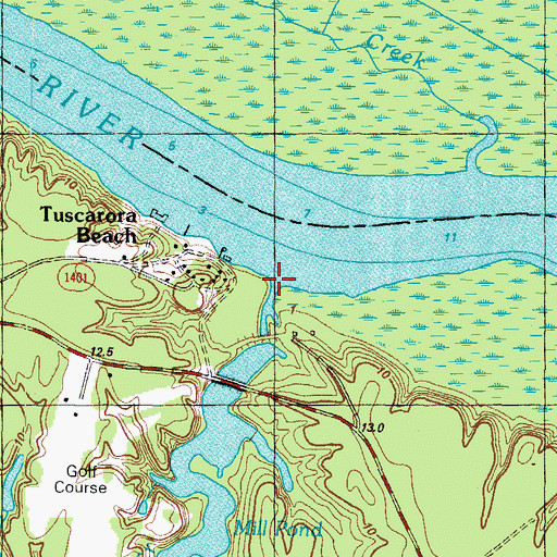 Topographic Map of Deep Creek, NC