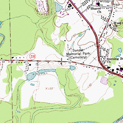 Topographic Map of Johnston County, NC