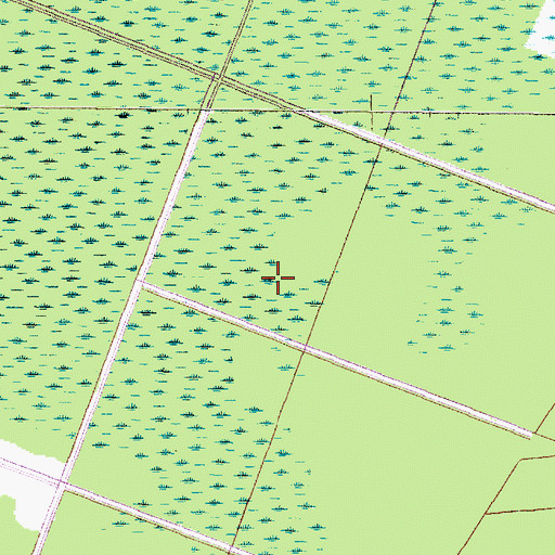 Topographic Map of Tyrrell County, NC
