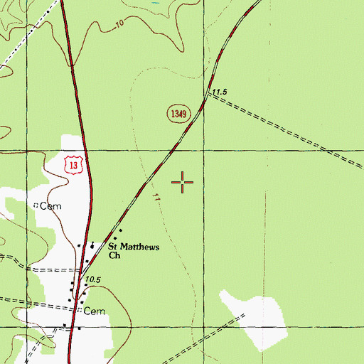 Topographic Map of Bertie County, NC