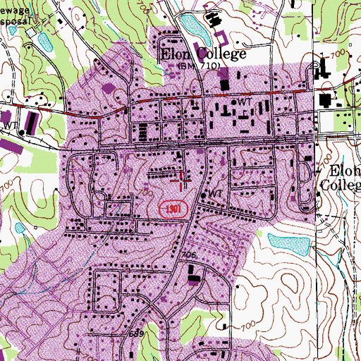 Topographic Map of Township 3-Boone Station, NC