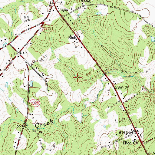 Topographic Map of Township 7-Albright, NC