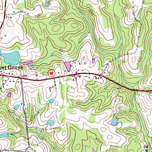 Topographic Map of Township 11-Pleasant Grove, NC