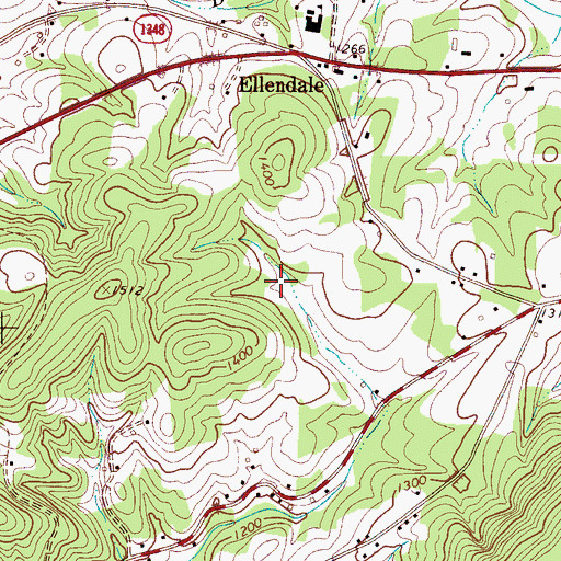 Topographic Map of Township of Ellendale, NC