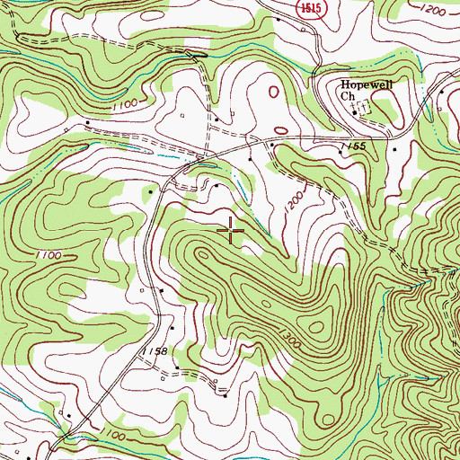 Topographic Map of Township of Gwaltneys, NC