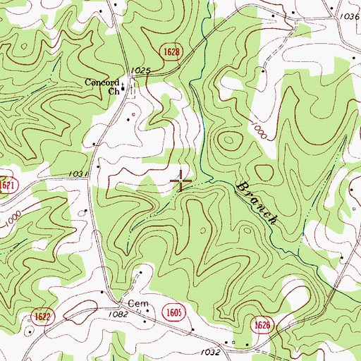 Topographic Map of Township of Millers, NC