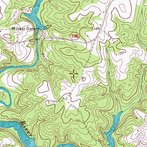 Topographic Map of Township of Wittenburg, NC