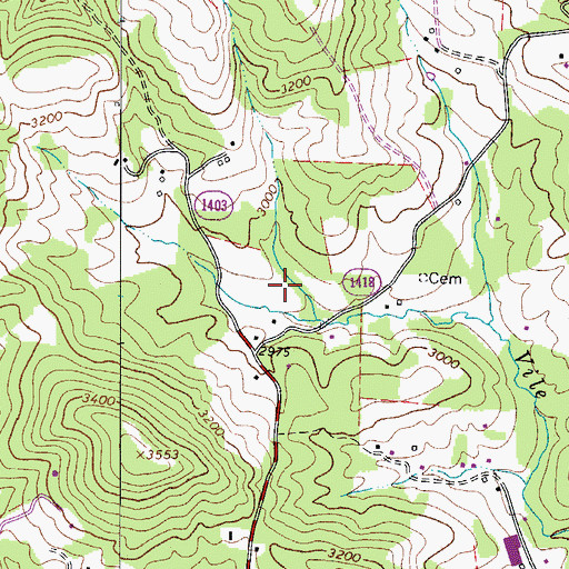 Topographic Map of Township of Gap Civil, NC