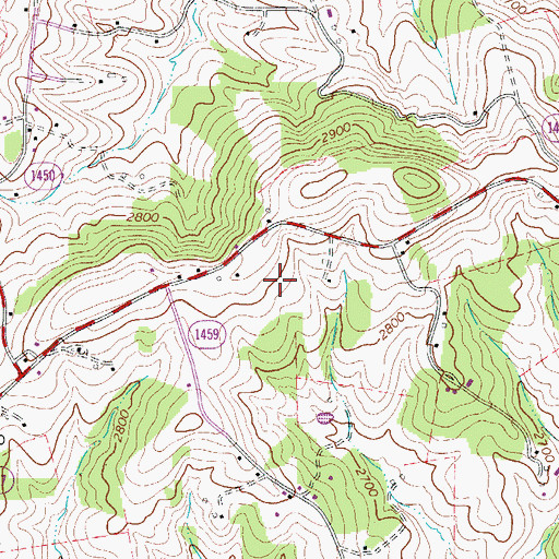 Topographic Map of Township of Glade Creek, NC