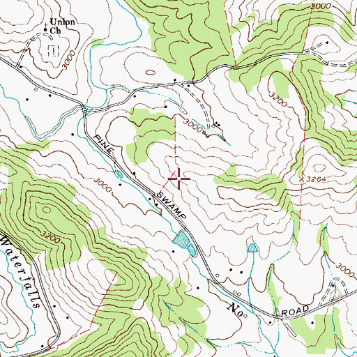 Topographic Map of Township of Whitehead, NC