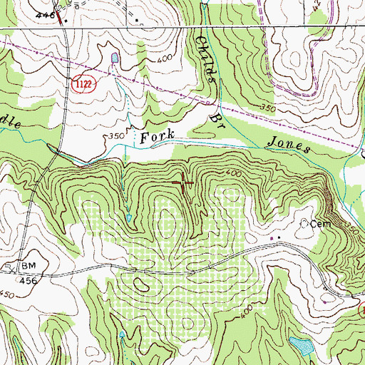 Topographic Map of Township of Gulledge, NC