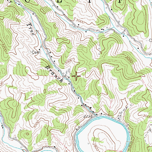 Topographic Map of Township of Clifton, NC