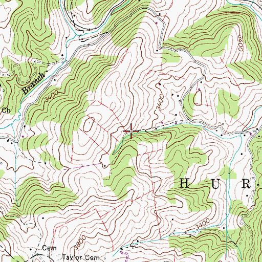 Topographic Map of Township of Hurricane, NC
