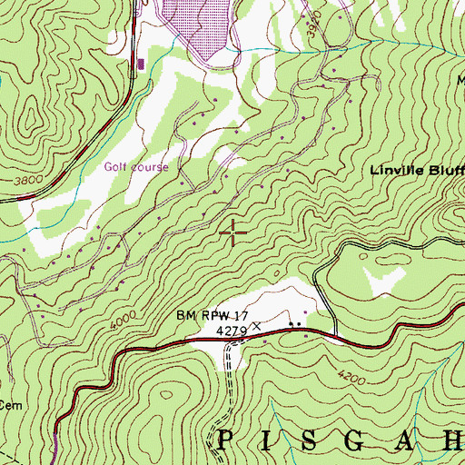 Topographic Map of Township of Linville, NC