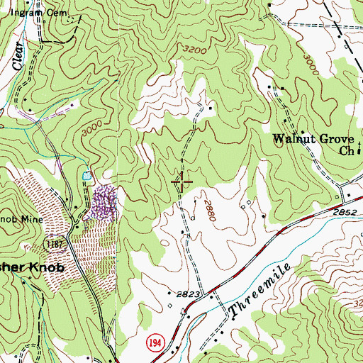 Topographic Map of Toe River Township (historical), NC