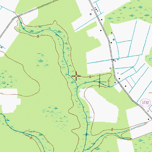 Topographic Map of Township of Bath, NC