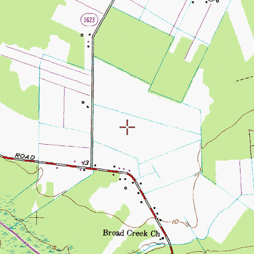 Topographic Map of Township of Pantego, NC