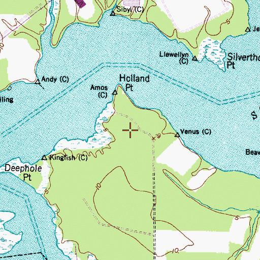 Topographic Map of Township of Richland, NC