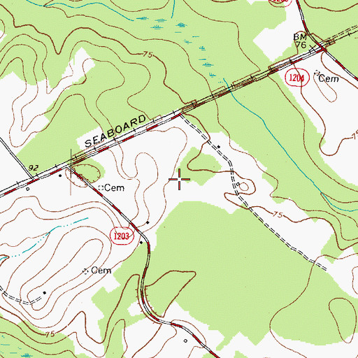 Topographic Map of Township of Roxobel, NC